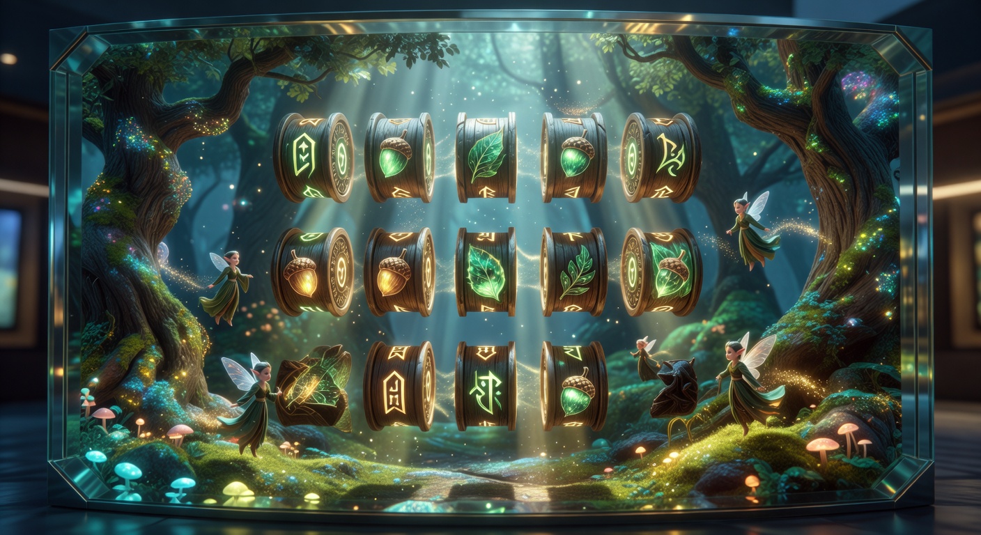 Glowing enchanted slot reels